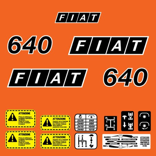 Fiat 640 adesivi - adesivi, kit